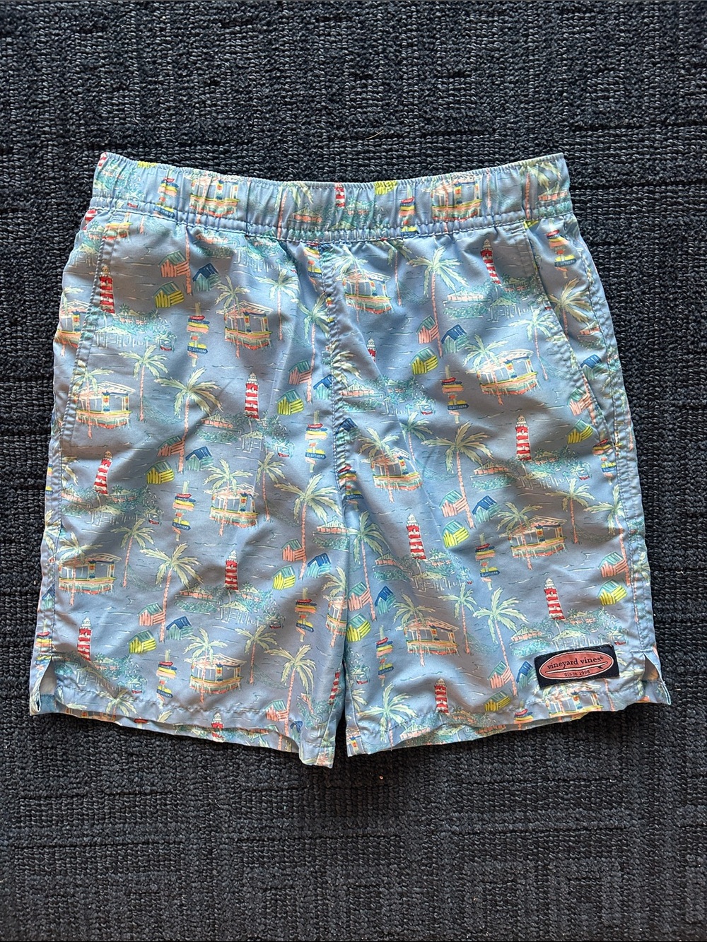 Vineyard vines boys lined swim trunks. Size small